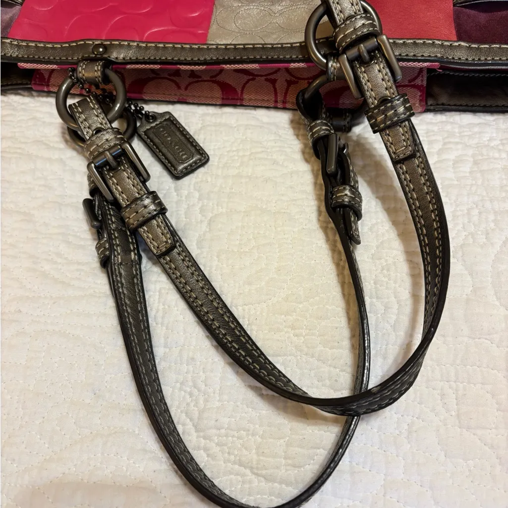Vintage Coach Patchwork Tote Bag - Image 13