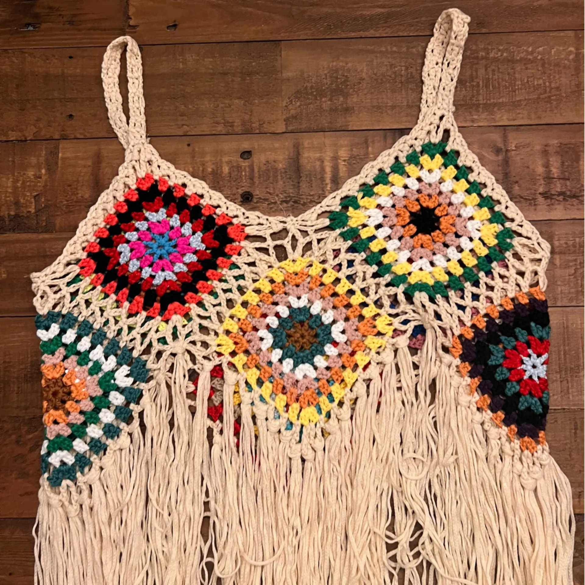 Handmade BOHO‎ Crochet Tassel Crop - Image 4