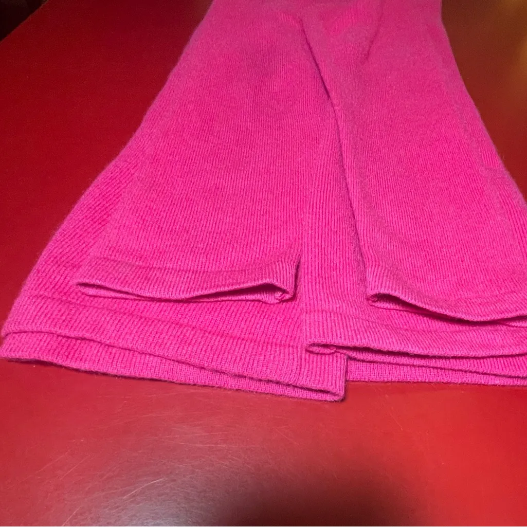 L.L.Bean 100% Cashmere Sweater Collared Womens Large Pink Hong Kong Classic Vtg - Image 13