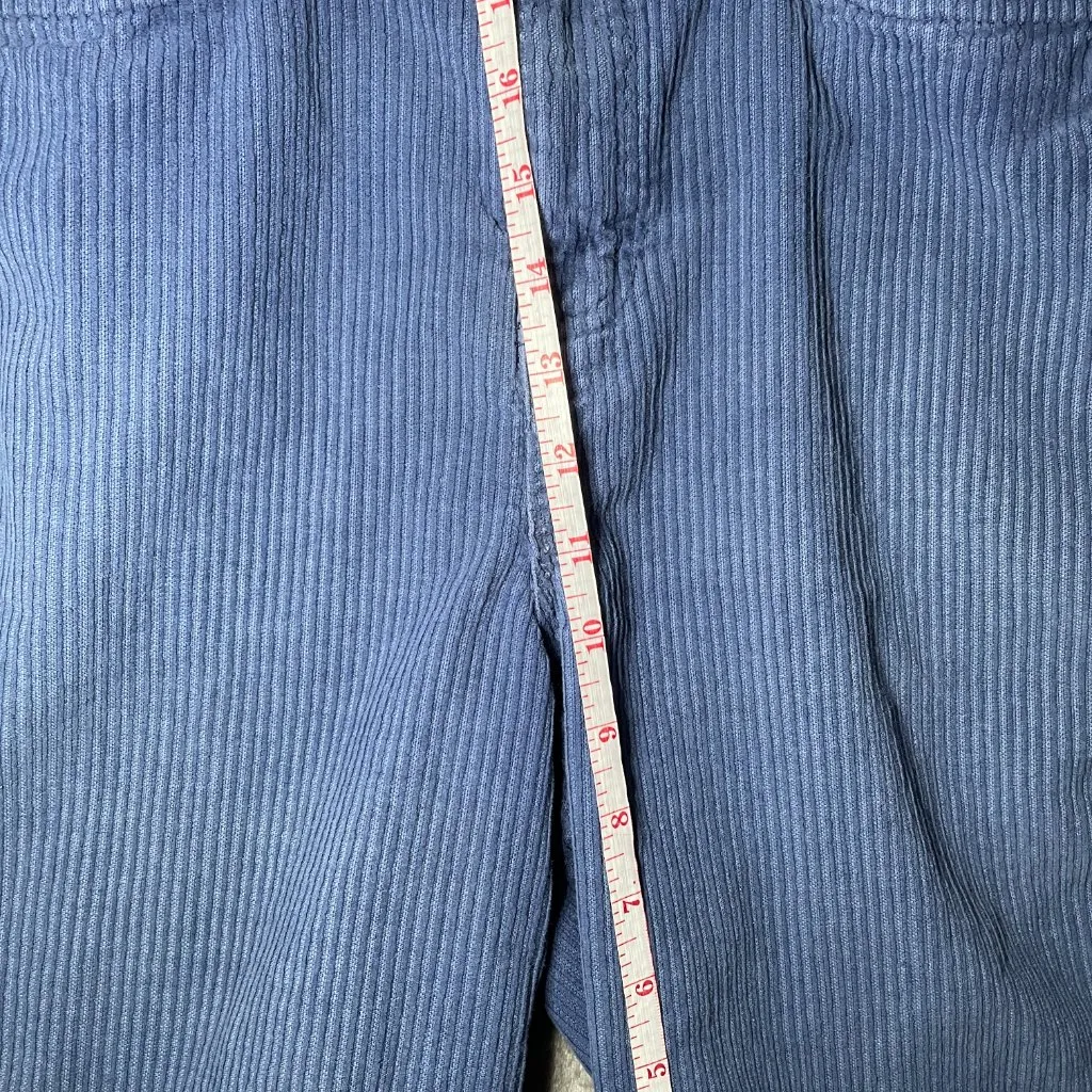 VTG Badge 90s Corduroy Shorts Women’s 16R Blue Relaxed Fit High Waist Baggy Surf Size 16 - Image 4