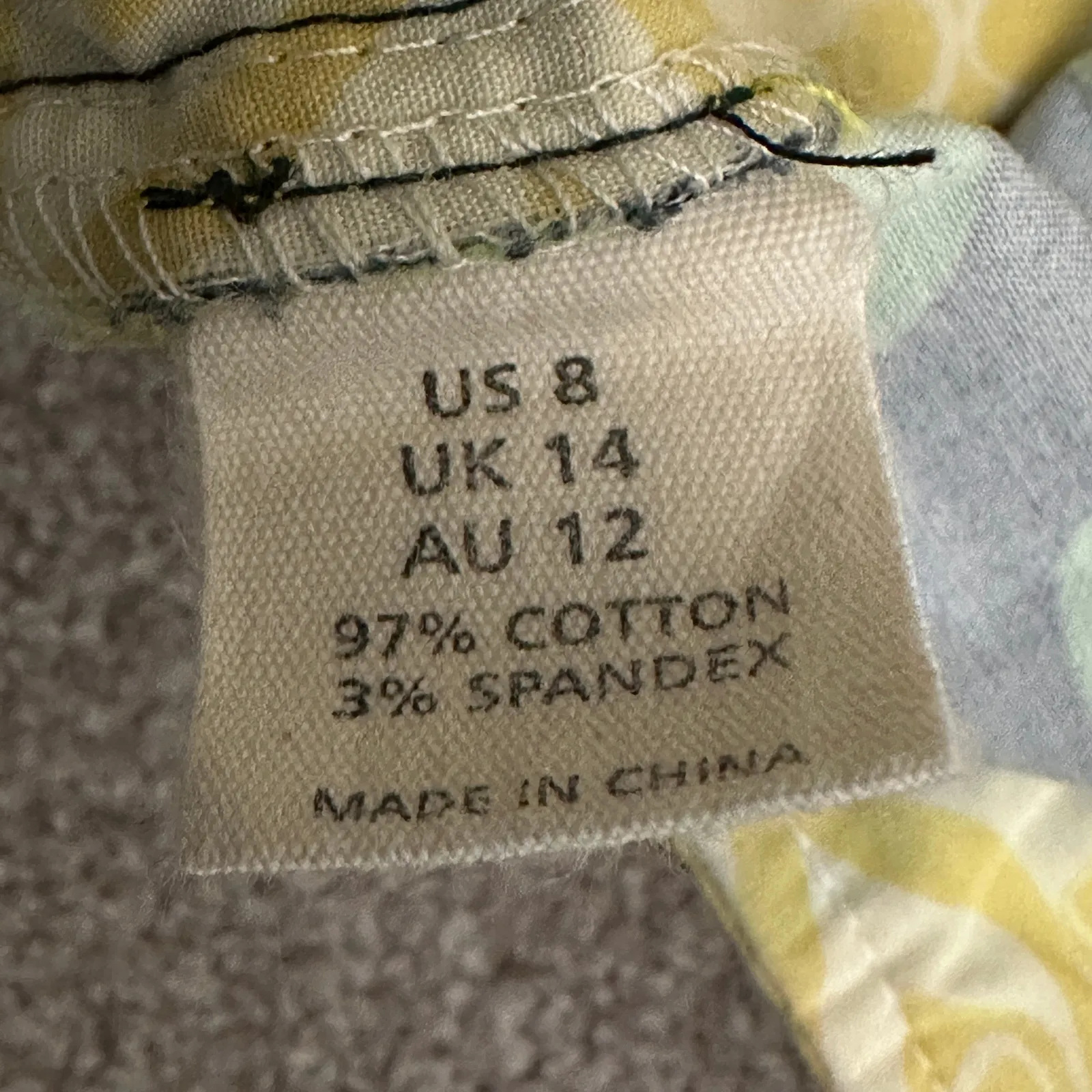 LoudMouth Golf Shorts Womens 8 Multicolor Cotton Abstract Print Boho Psychedelic Black Size 6 - Image 4