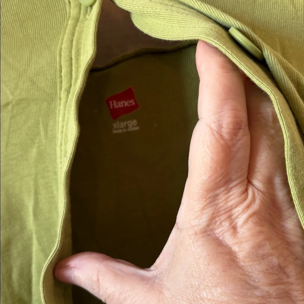 Hanes Button-Up Hoodie xl - Image 4