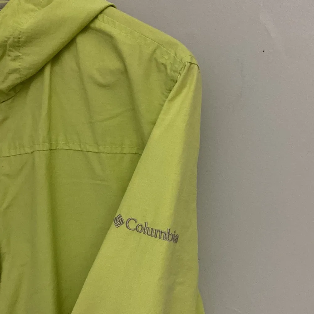 COLUMBIA Omni-Shade womens neon/yellow full zip hooded light jacket size XL - Image 5
