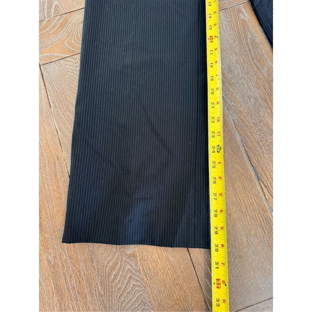 Hilton Hollis Striped Wide Leg Dress Pants Women Size 8 Gray - Image 8