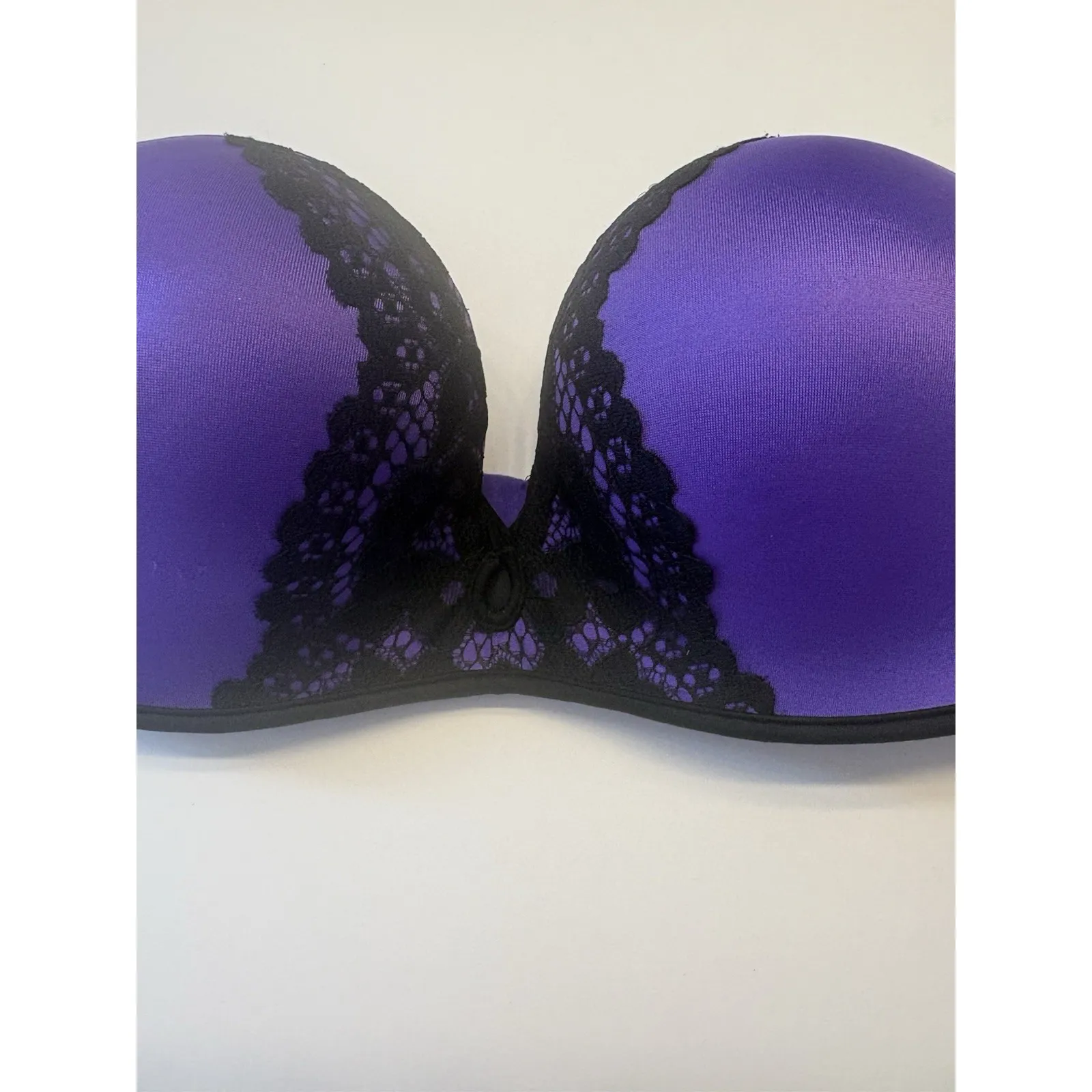 Victoria's Secret Bombshell Padded Strapless Super Push-up Bra Size 34B Purple - Image 2