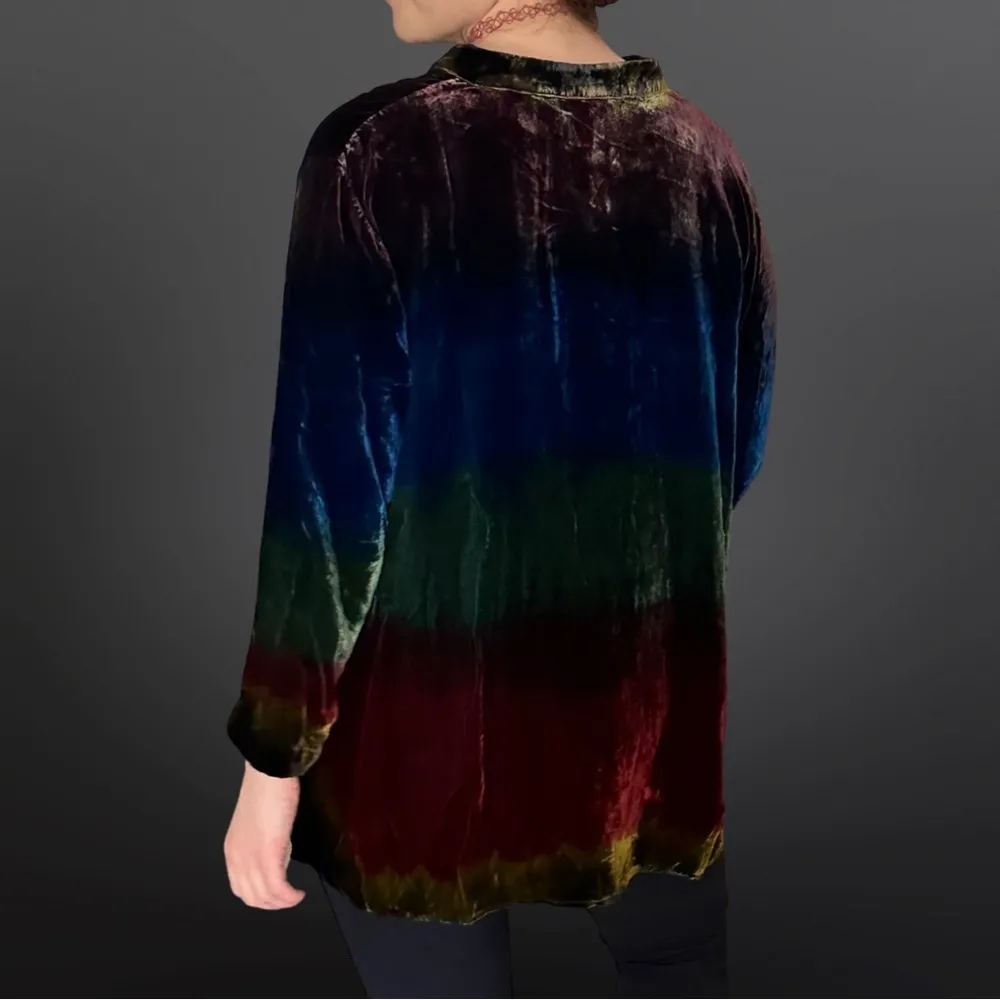 Rainbow velvet blouse - Image 5