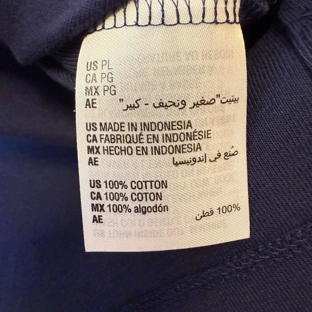 Karen Scott Studded Boat Neck Cotton Top Navy 3/4 Sleeve Women’s Petite Large - Image 6