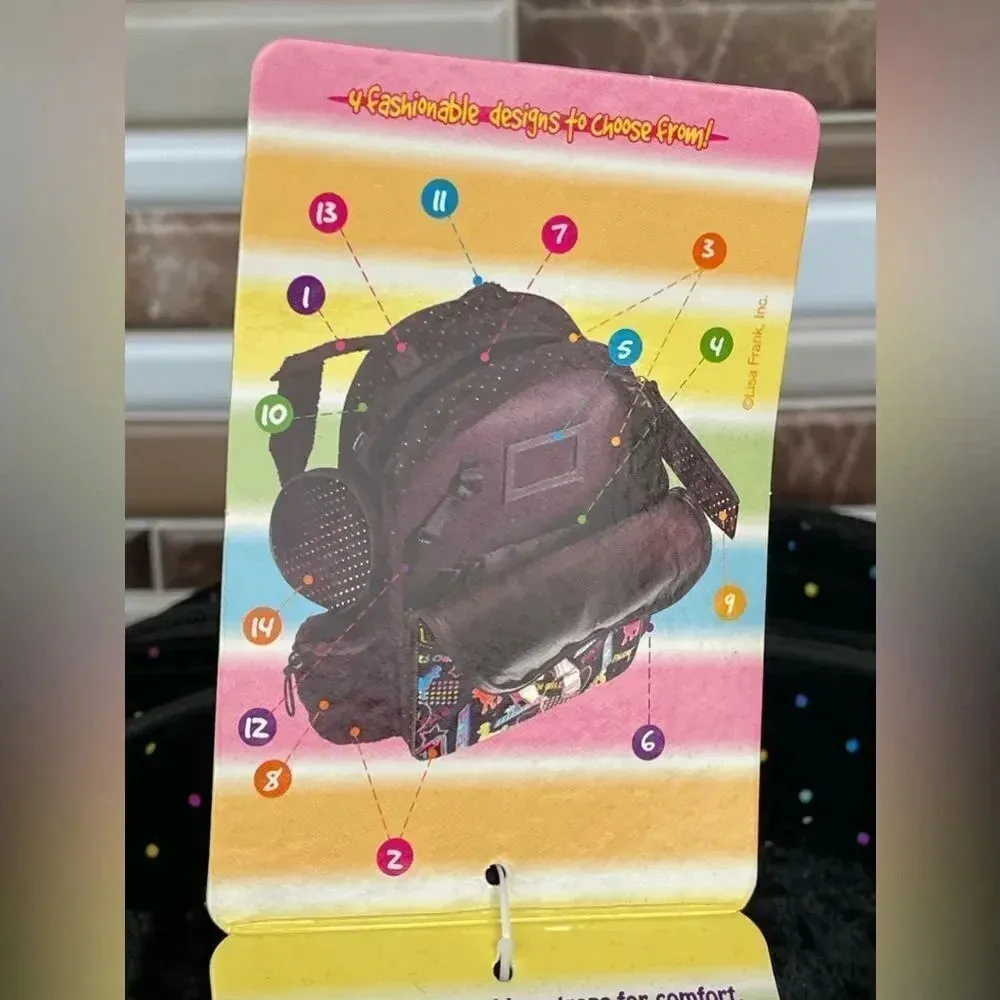 Lisa Frank Backpack - Rainbow Dot Design, Full Sized w/ Compartments kidcore - Image 7