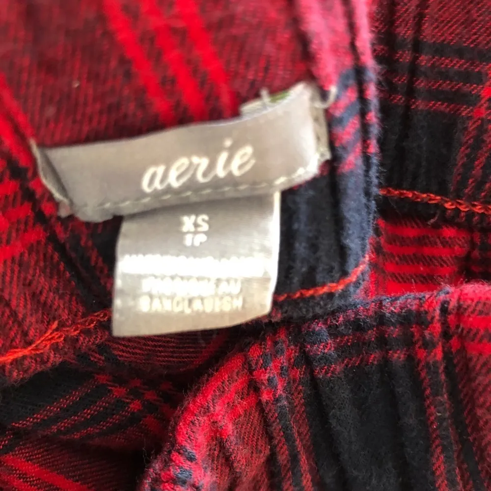 Aerie Buffalo Print Flannel Lounge Jogger Pant XS Cozy Lounge Fall Holiday - Image 3