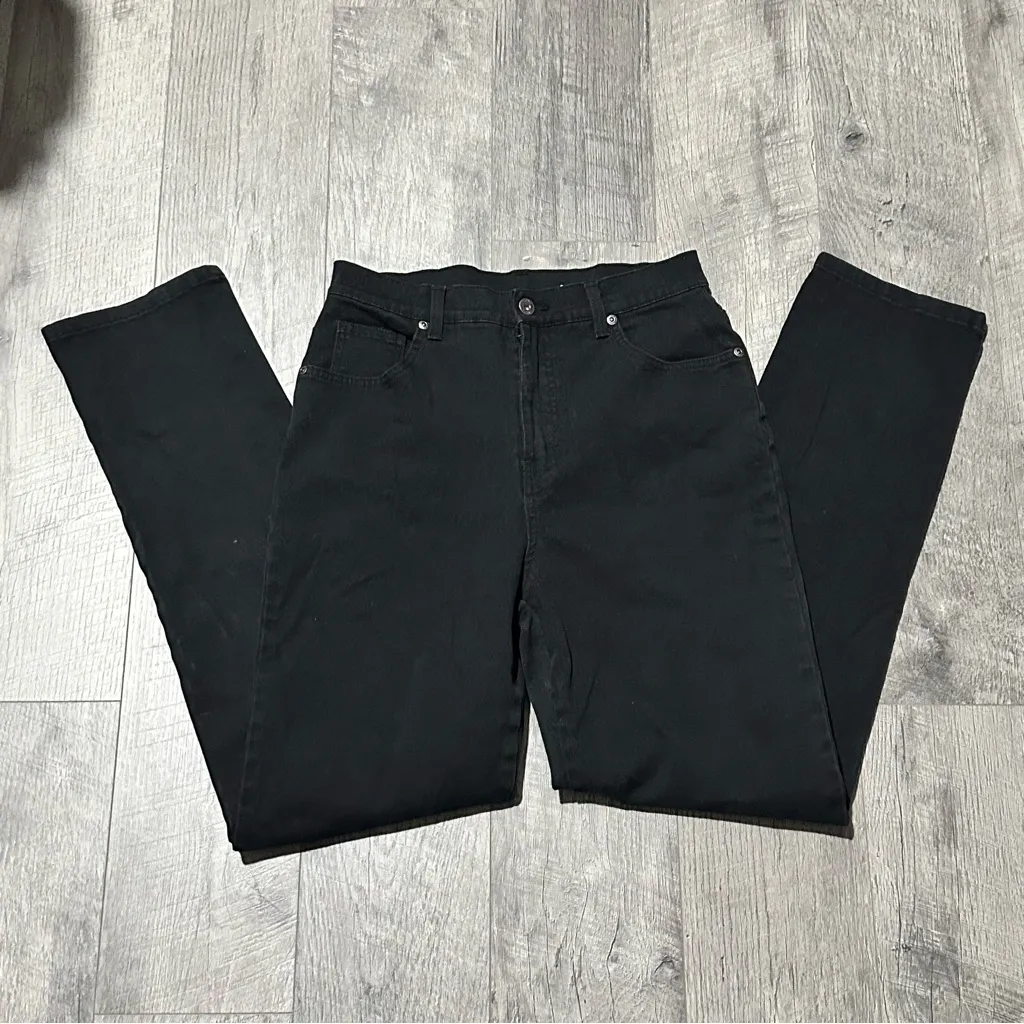 Skinny Jeans Black Pants Women’s very High Rise straight leg denim - Image 3