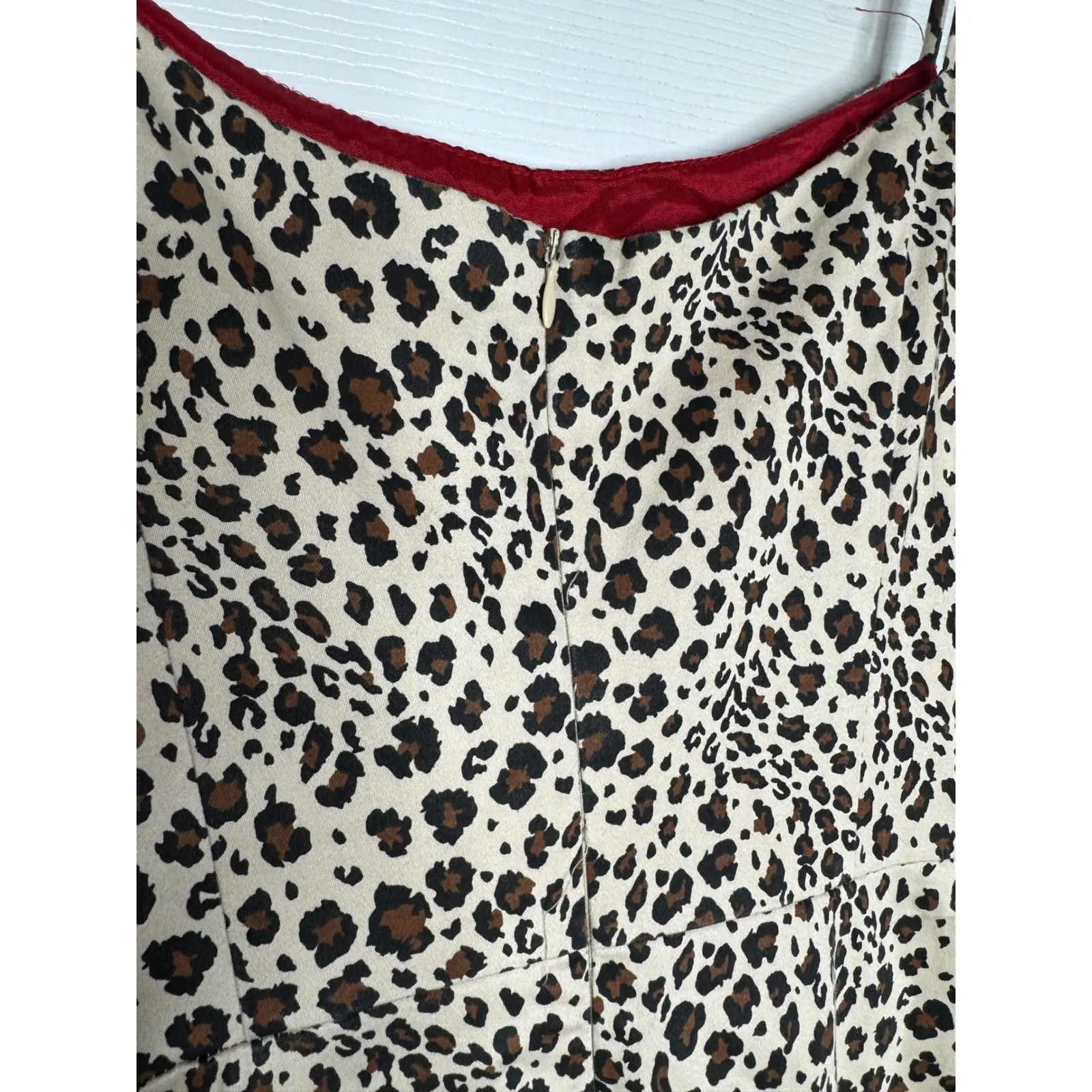 JESSICA HOWARD Vintage Leopard Print‎ Skater Dress Size 4 Petite - Image 6