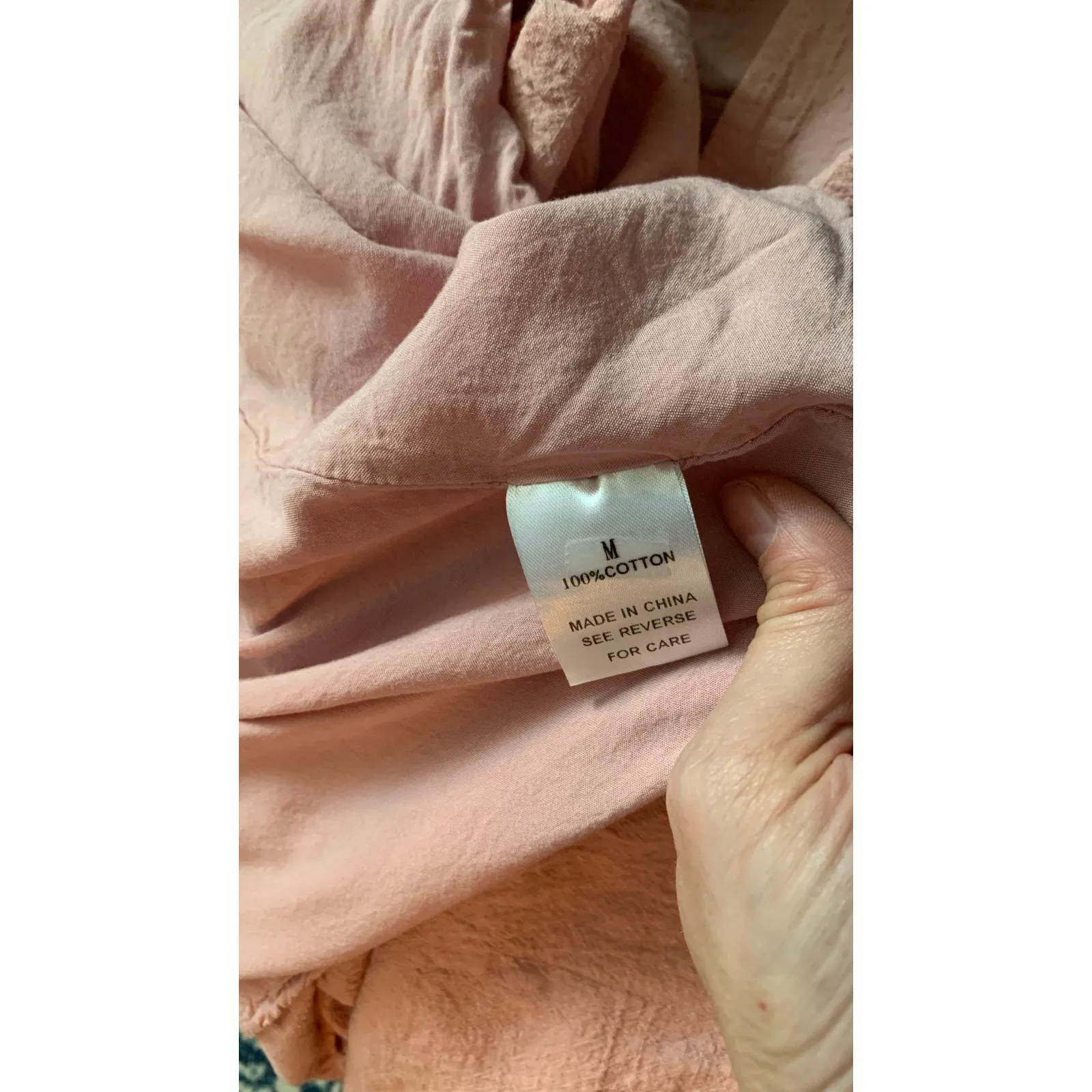 Piper Scoot Sz M 100% Cotton Tiered Midi Peasant Prairie Dress Cottagecore Pink - Image 8