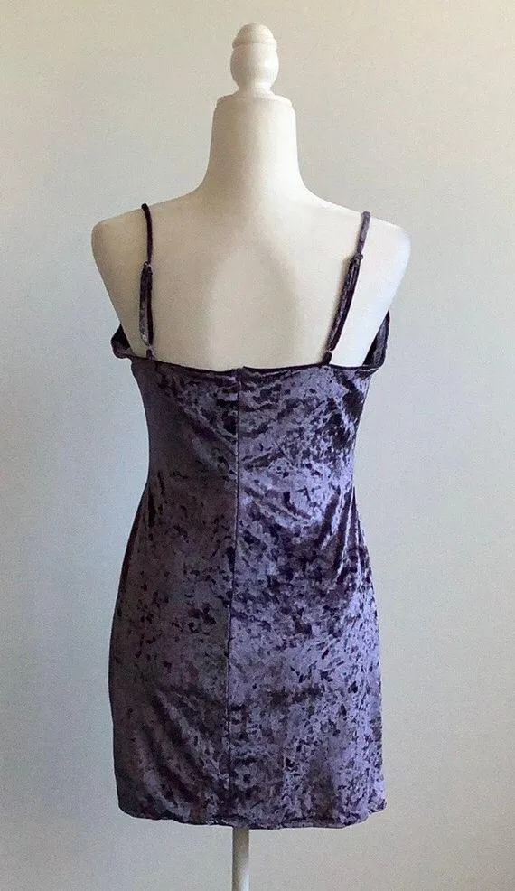 NWT Purple Velvet Mini Dress  - Image 3