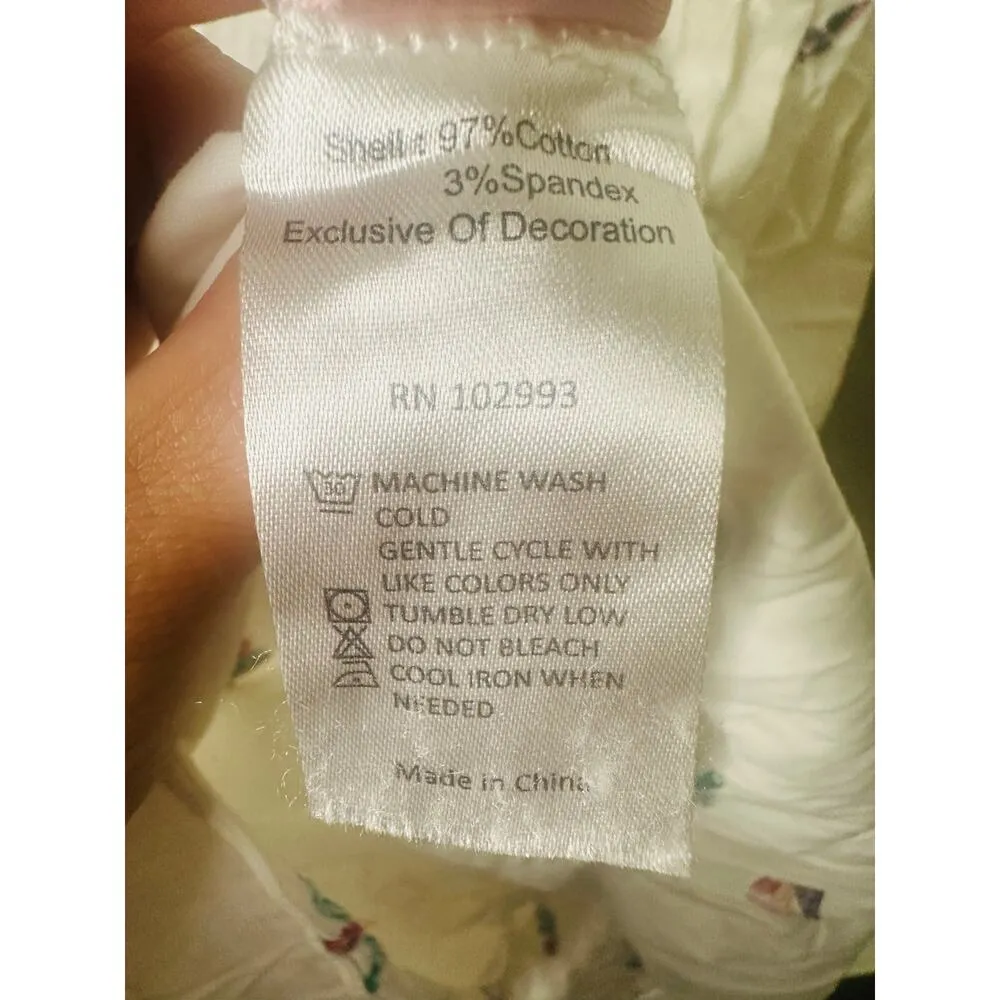 PRABAL GURUNG X RTR White Cotton Floral Embroidered Sleeveless Midi Dress 10 - Image 16