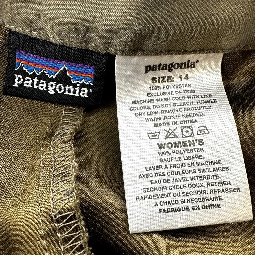 Patagonia Inter Continental Hideaway Skort Side Zip Outdoor Camp Khaki 14 - Image 4