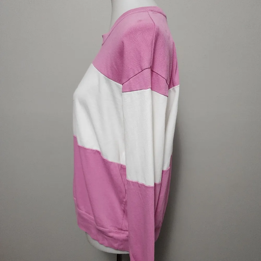 Nike Flamingo Pink Varsity Long Sleeve Cotton Long Sleeve Tee Size Medium - Image 5