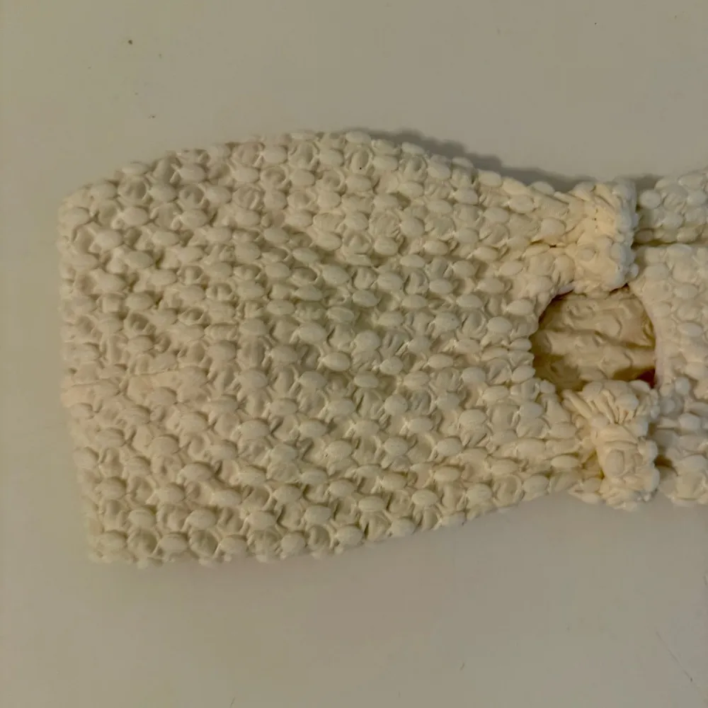 Strapless Cut Out Bandeau Bikini Top-Textured Beige Size Small - Image 5