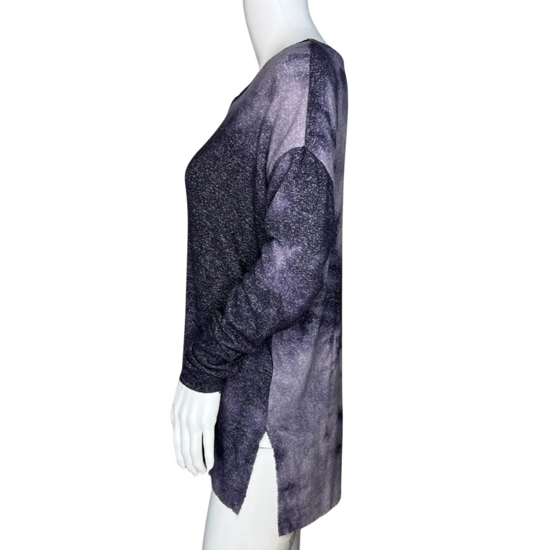 American Eagle Sweater Womens Medium Purple Tie Dye Soft & Sexy Plush Knit Top‎ - Image 3