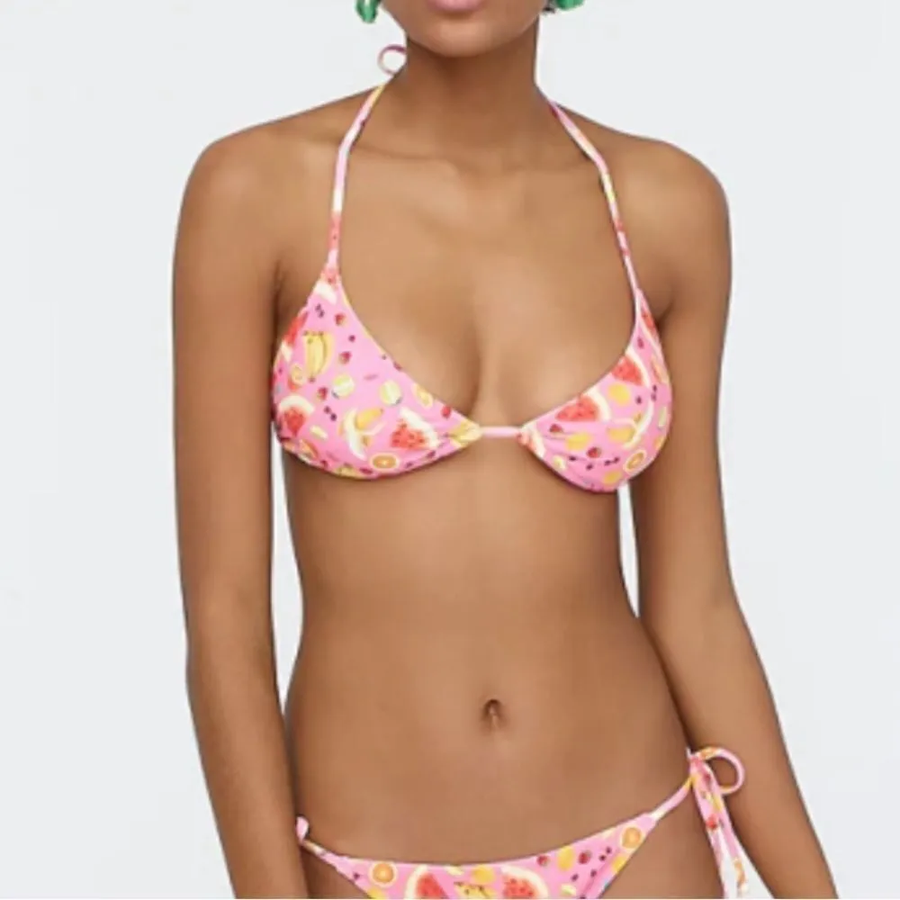 Edie Parker® X J.Crew string bikini top in fruit punch- Size Small - Image 2