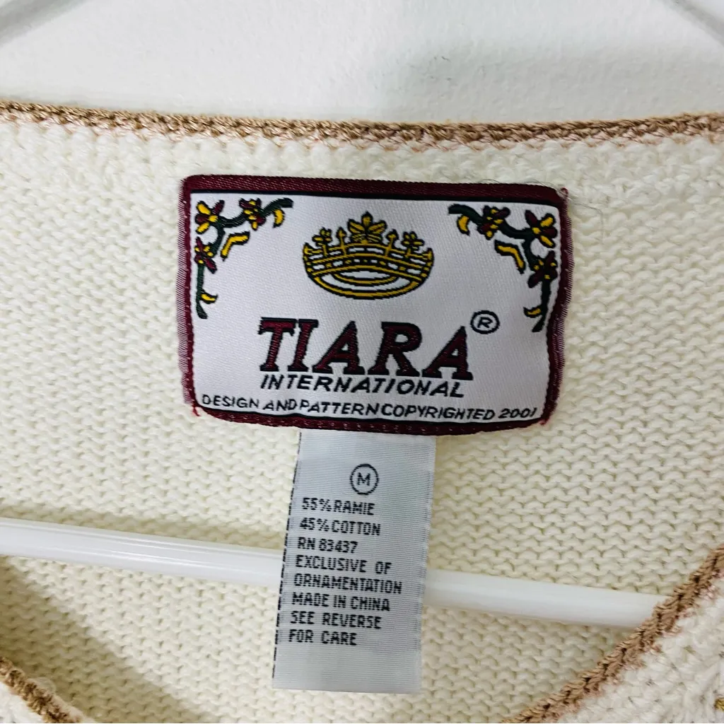 VINTAGE TIARA Floral Embroidered Cardigan - Image 6