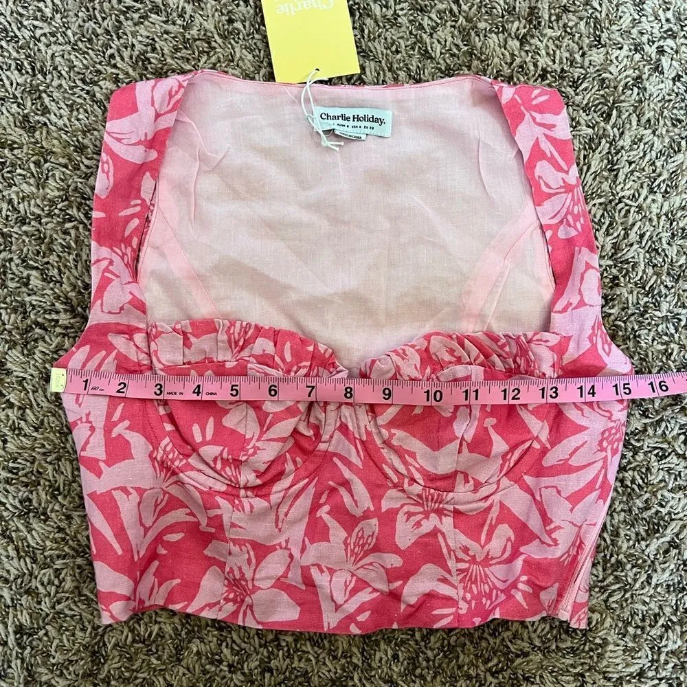 Charlie Holiday Hibiscus Top NWT - Image 6