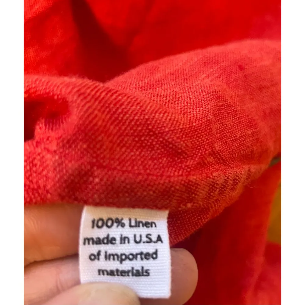 South Street Linen women's‎ red 100% linen tunic size small - Image 6