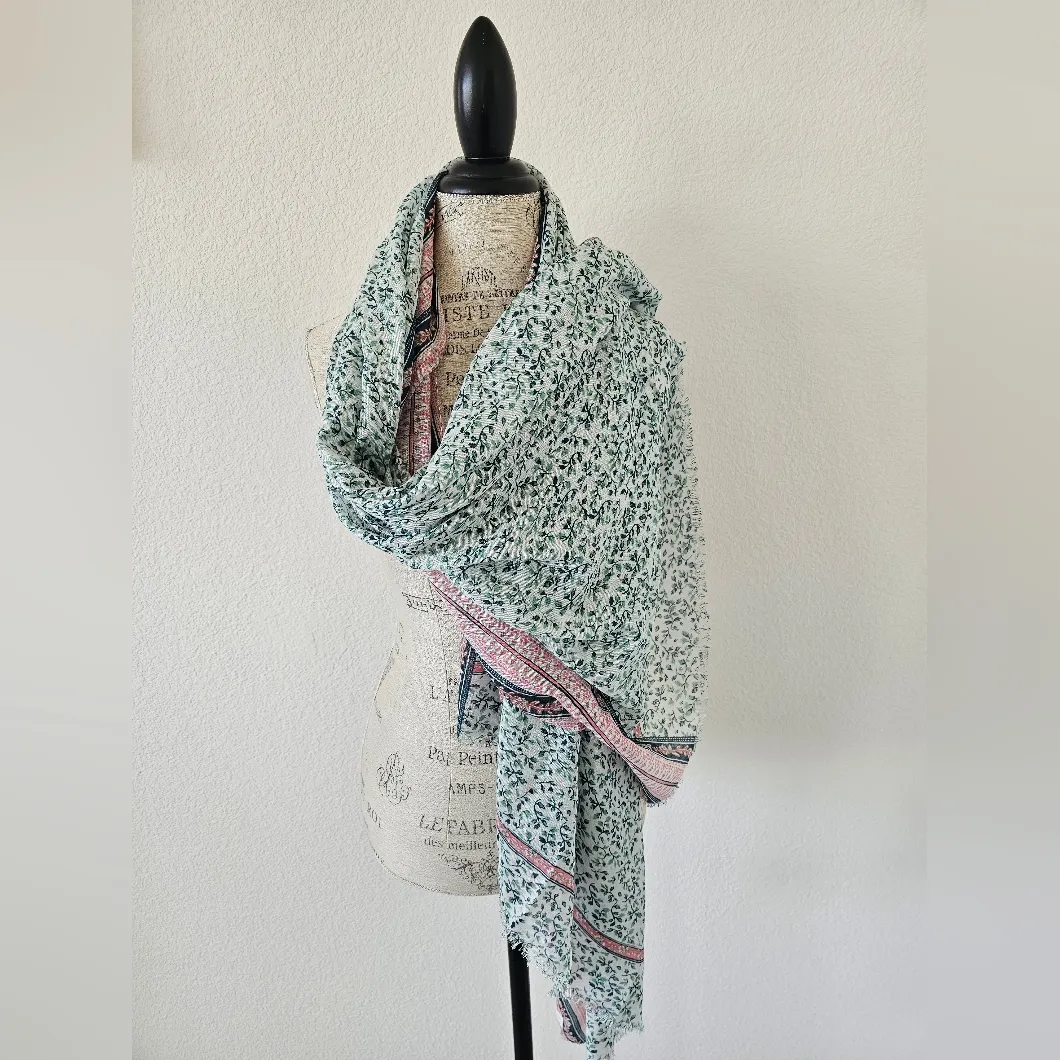 Caslon White Seaside Vines Scarf Modal Large Wrap - Image 2