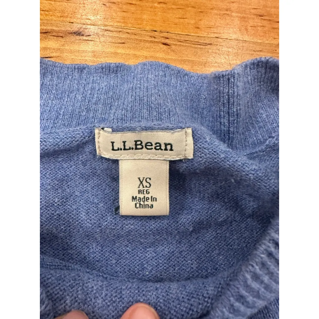 Women's L.L.Bean Blue Crew Neck Sweater XS - Image 4