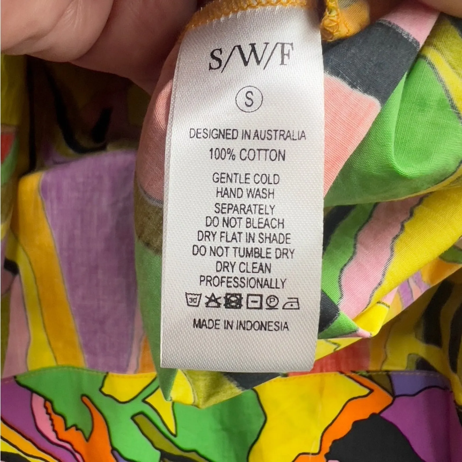 S/W/F SWF birds of paradise A line maxi/ midi dress sz S - Image 3