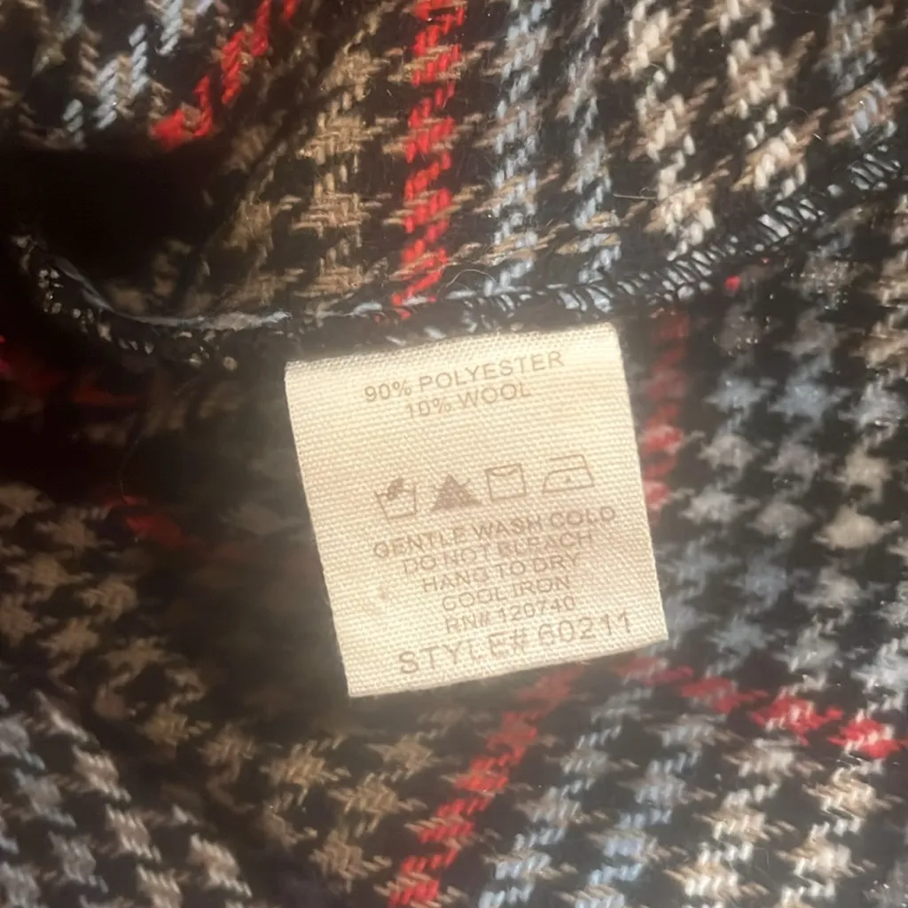 Like new Mystree wool blend houndstooth peplum shacket M - Image 6