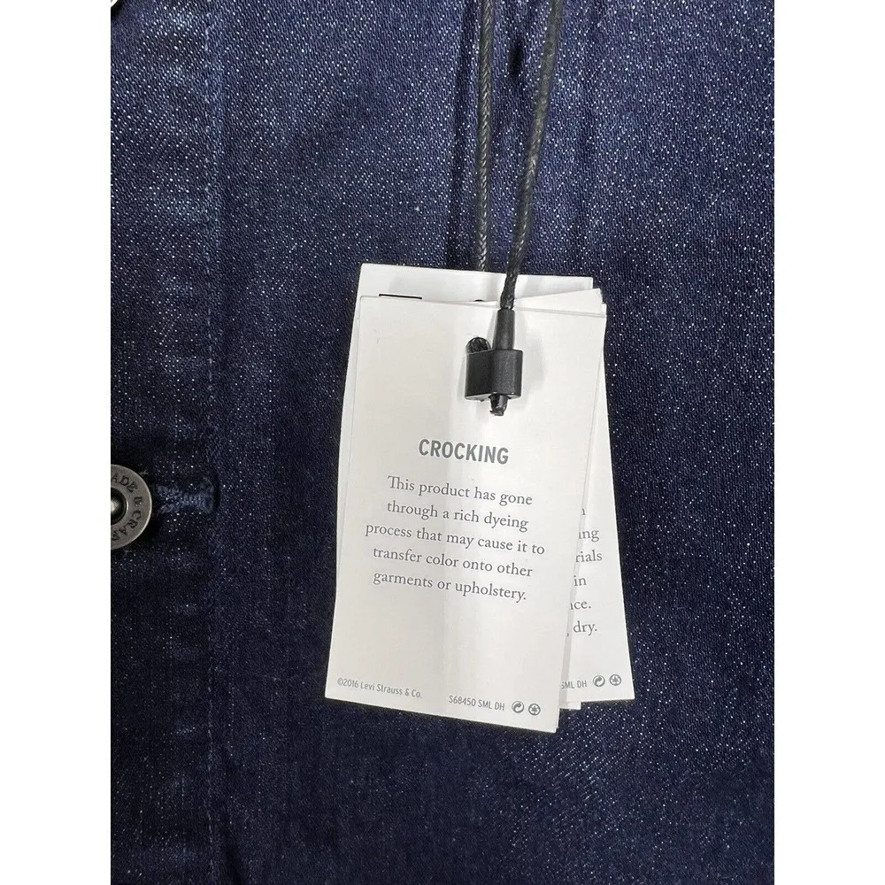 Levis Made & Crafted Button Front High Rise Denim Skirt Size 27 Handloom - Image 3