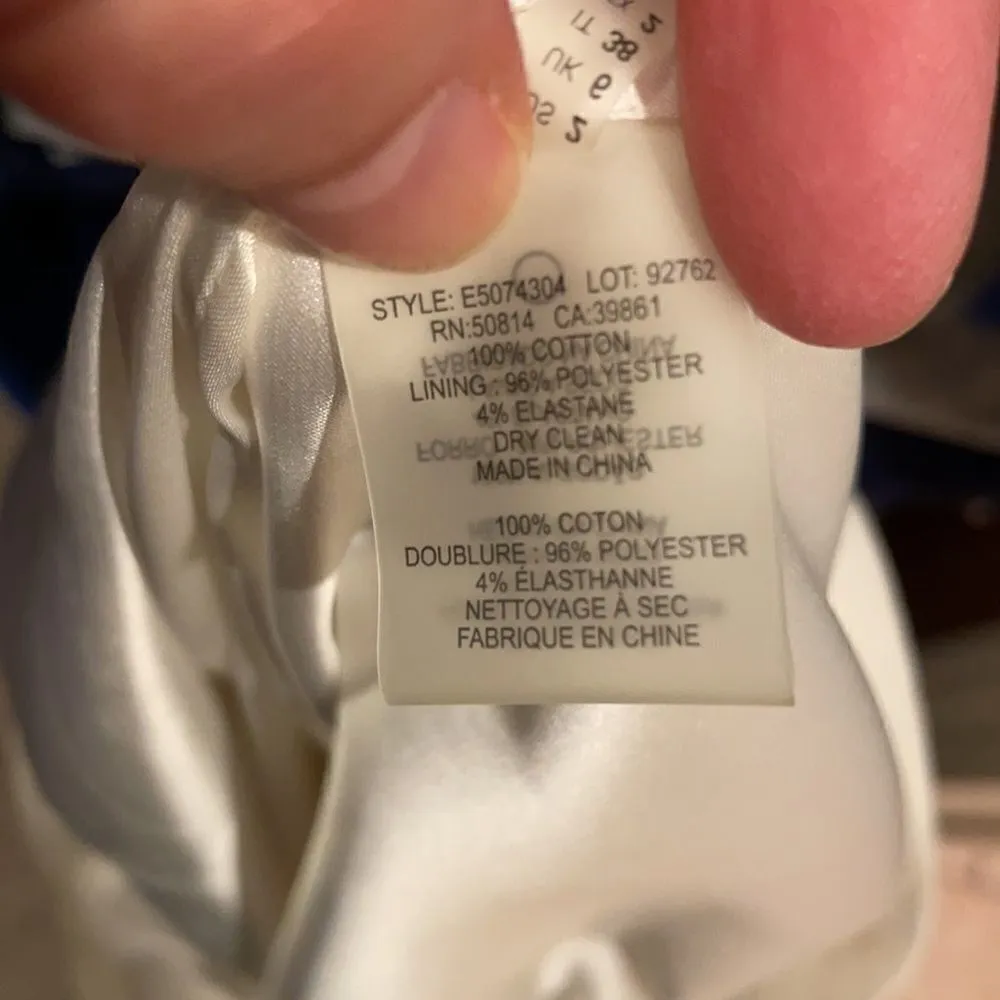 Ellie Tahari Molly White Eyelet Pencil Skirt - Image 6