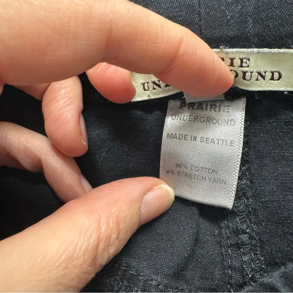 Prairie Underground Grey Ruched Ankle Skinny Pants Womens M Pull On Lagenlook Gray Size M - Image 8