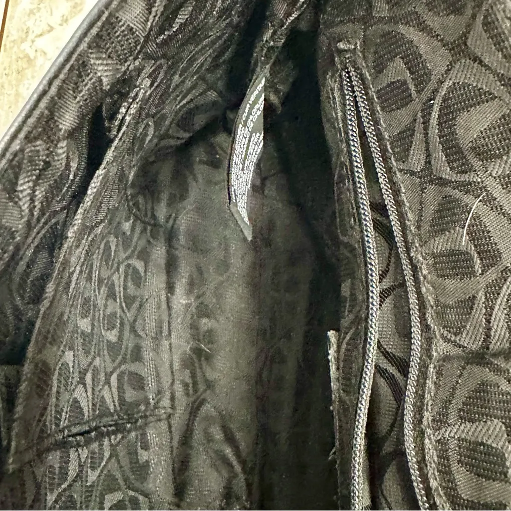 Liz Claiborne Vintage 90s Black Leather Shoulder Bag Minimalist Working Girl - Image 11