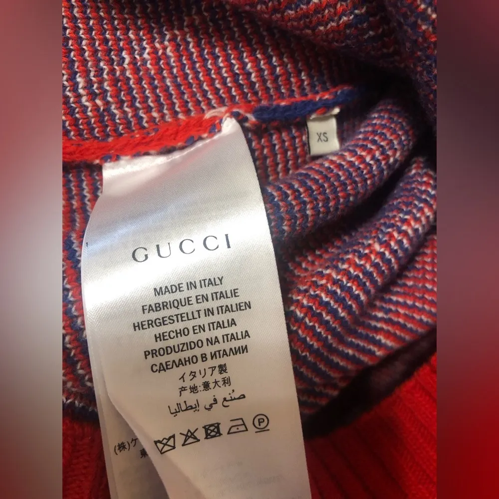 Gucci Argyle Jacquard Sweater Dress - Image 5