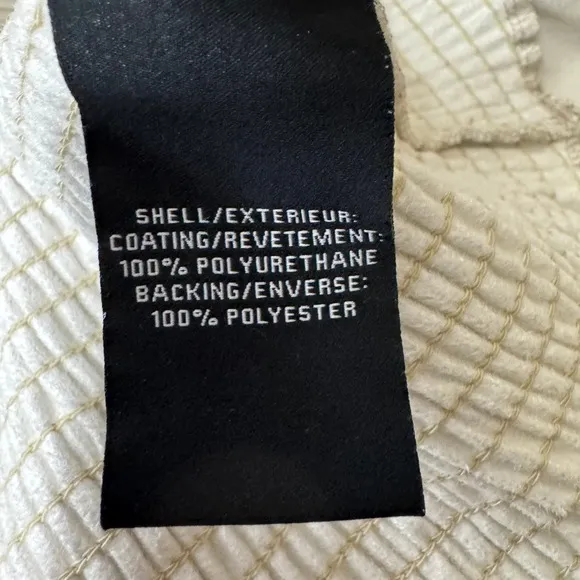 7 For All Mankind Smocked Square Neck Puff Sleeve Mini Dress Tan Size L‎ NWT - Image 7