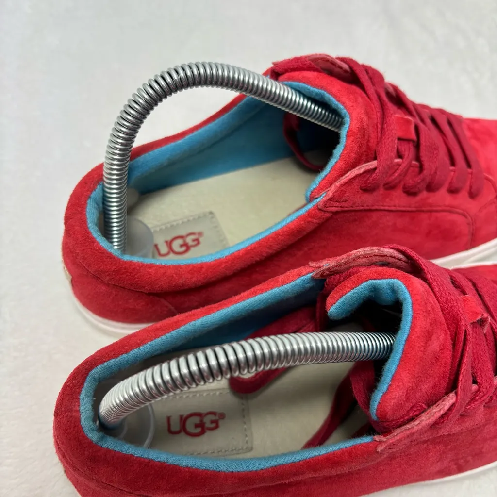 UGG Karine Tango Red (TNGO) Suede Wool‎ Women Sneaker 1015044 Size 9 - Image 6