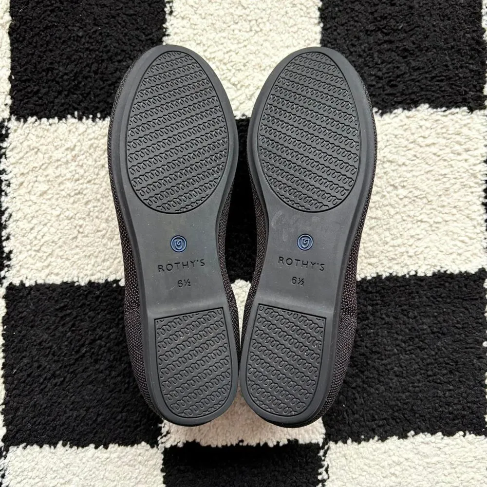 Rothy’s The Flat Black Round Toe Slip On Flats 6.5 - Image 2