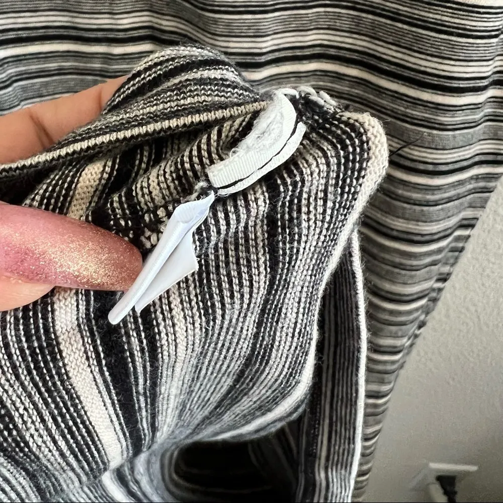 Ann Taylor LOFT Cotton Dark Stripe T-Shirt Dress Large - Image 9