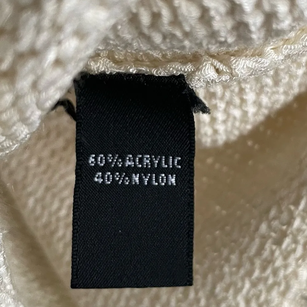 Josephine Chaus Knit Sweater Short Sleeve Cream Floral Detail Size Medium - Image 6