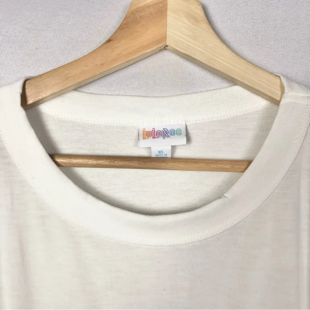 Lularoe Liv White You Are Cool Validating Short Sleeve T-Shirt XL - Image 3