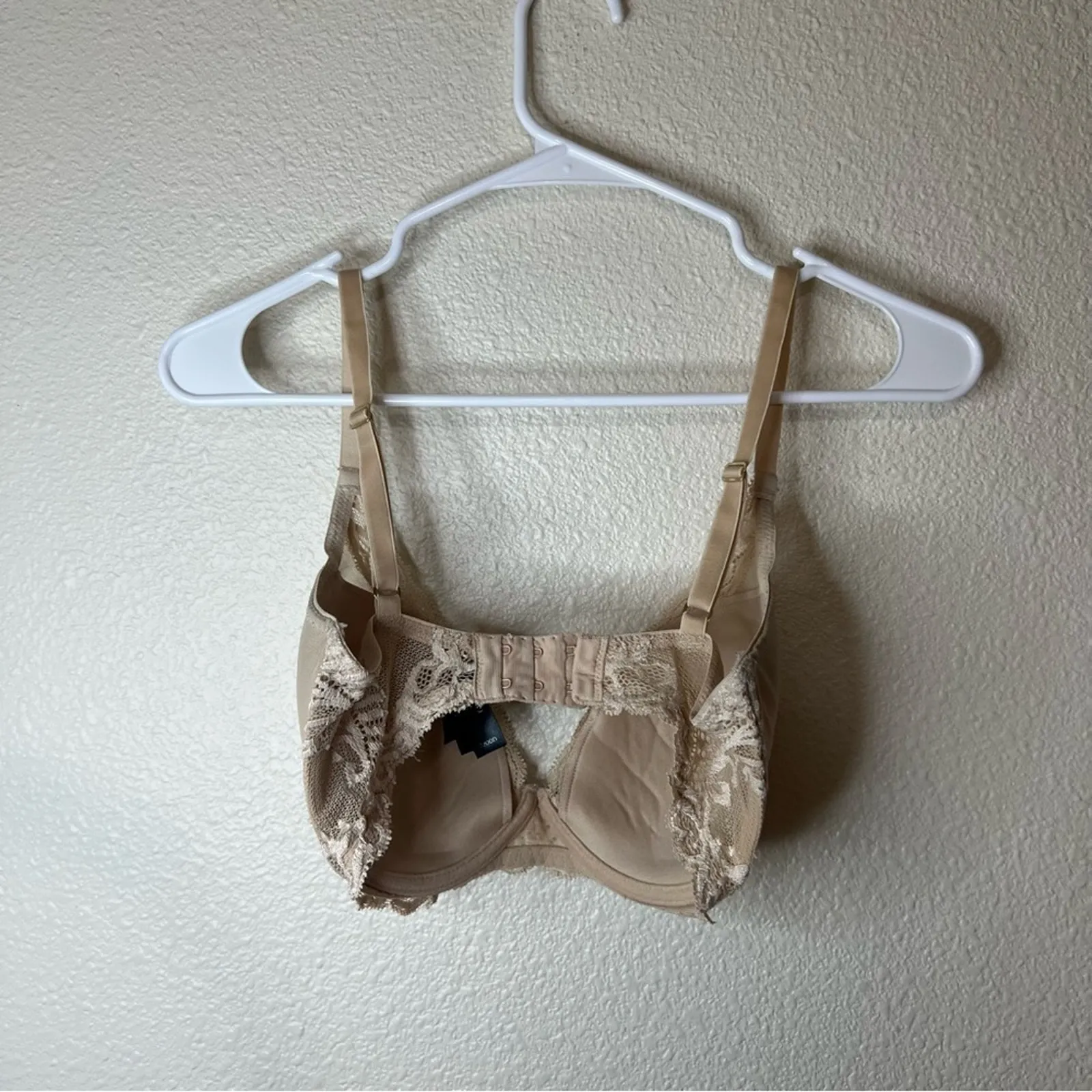 Natori 22030 tan nude feather lace mesh bra 32DDD - Image 3