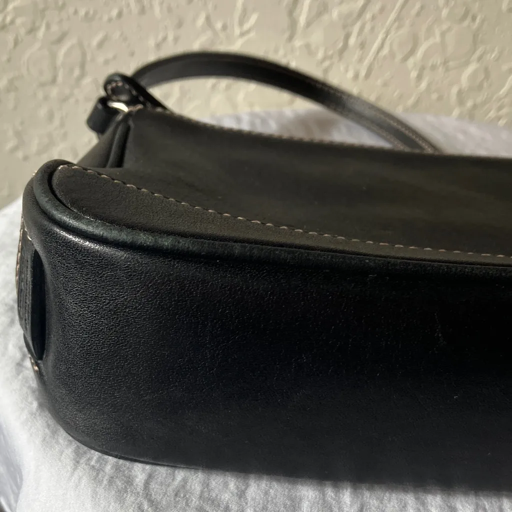 Coach: Black Hampton (7785) Leather Demi Bag- Mini - Image 15