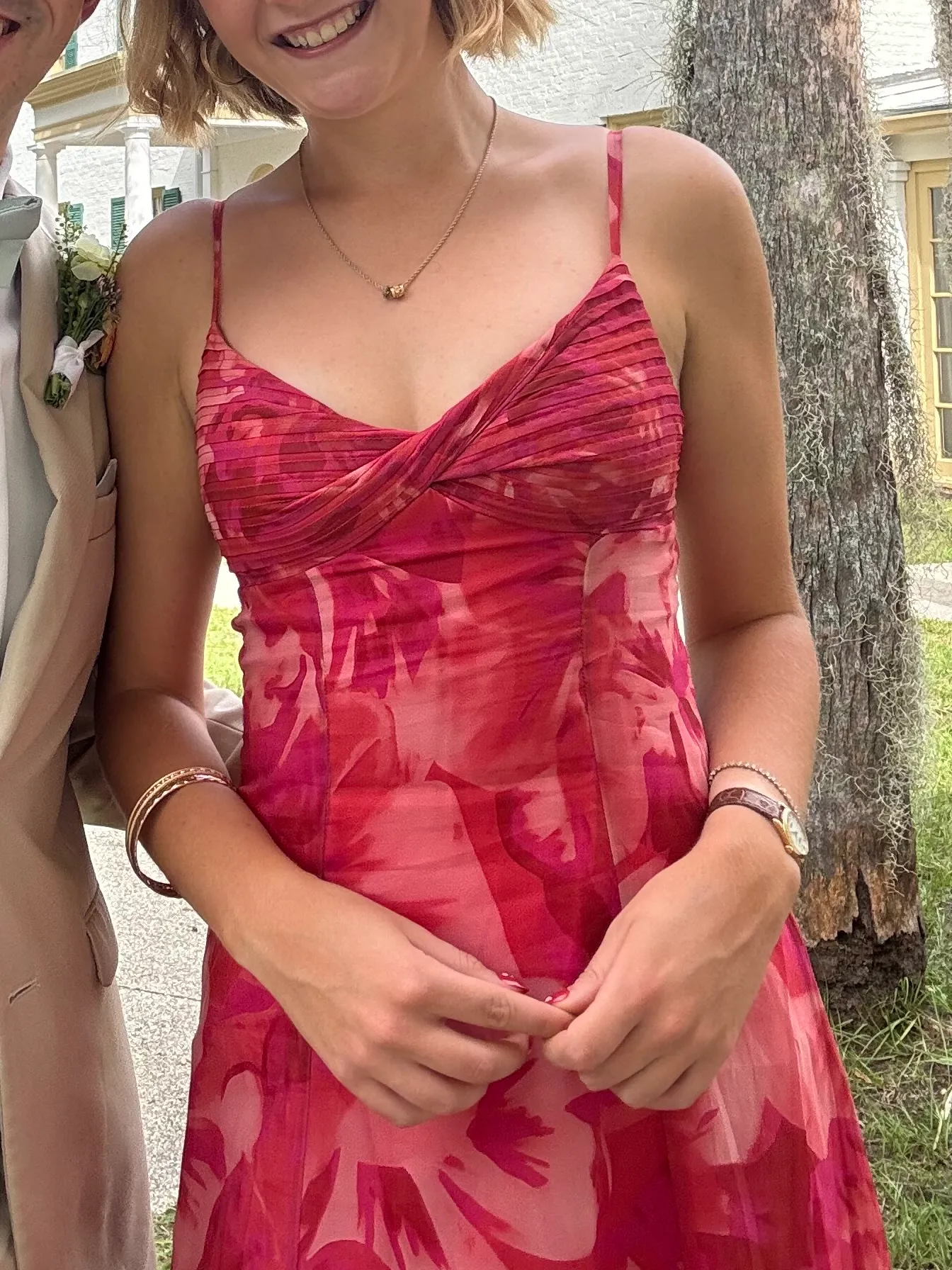 Hello Molly Pink Floral Maxi Dress - Image 4