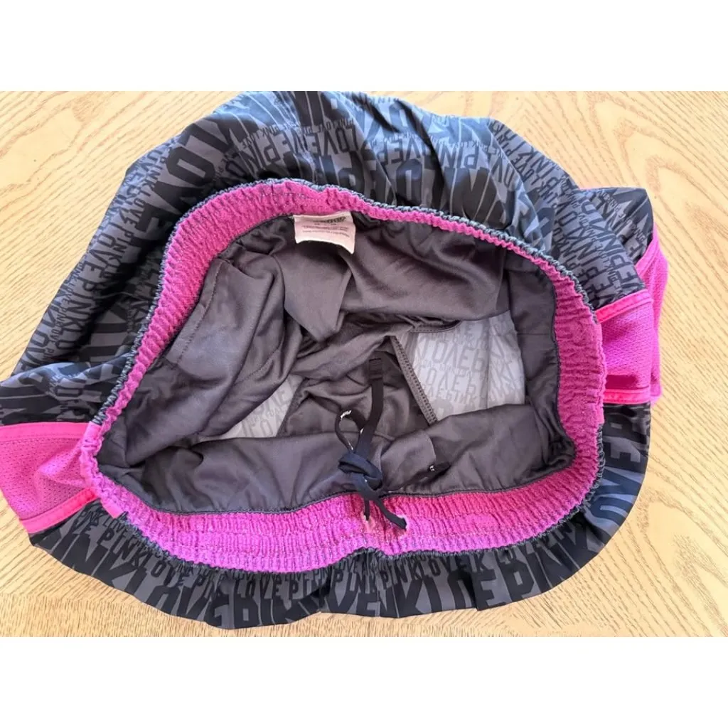 PINK Victoria's Secret women's medium black/pink lined athletic shorts - Image 3
