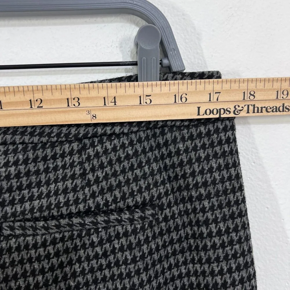 J. McLaughlin Lexi Pants womens 10 Mini Paris Houndstooth Gray/Black Workwear - Image 7