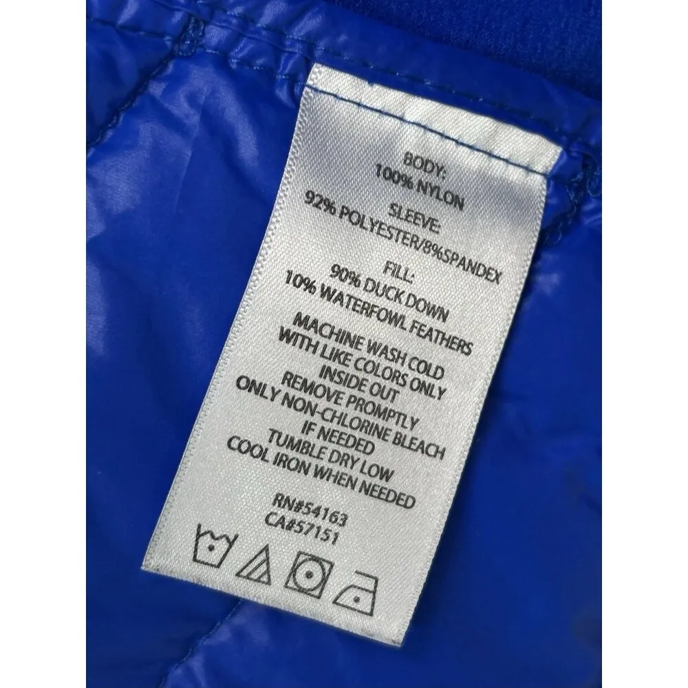 Calvin Klein Premium Duck Down Puffer Jacket Lightweight Women’s Small Blue READ - Image 7