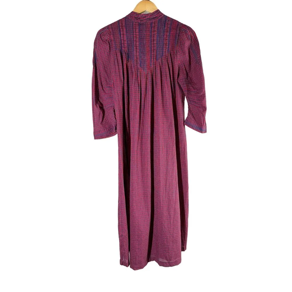 DÔEN Ranger Belted Organic Cotton Midi Dress Rossendale Valley Plaid Size Small - Image 4