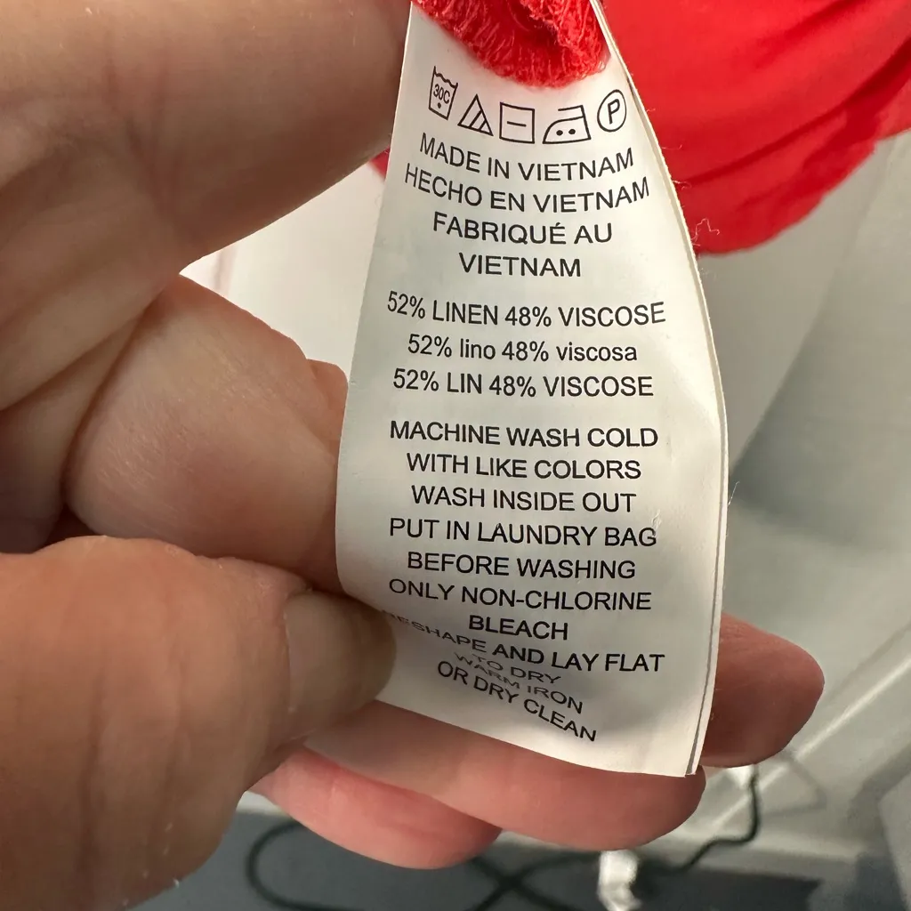 MICHAEL KORS Red Jersey Boat Neck Dolman Sleeve Tie Side Top Size Small EUC - Image 8