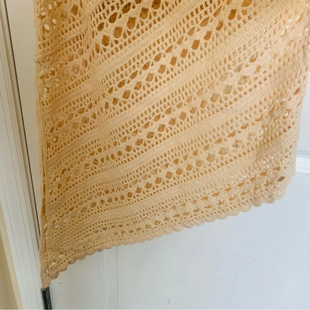 NWT Central Park West New York Lake Crochet Cream Midi/Maxi Dress | Retail $250+ - Image 6